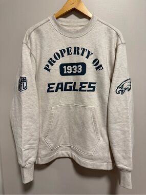 OVO x NFL Eagles Crewneck Heather Grey Boxy Small